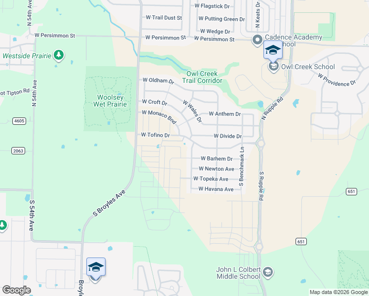 map of restaurants, bars, coffee shops, grocery stores, and more near 4591 West Croft Drive in Fayetteville
