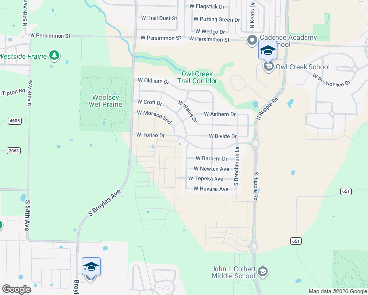 map of restaurants, bars, coffee shops, grocery stores, and more near 4591 West Croft Drive in Fayetteville