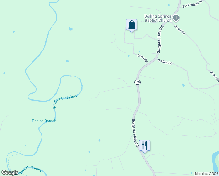 map of restaurants, bars, coffee shops, grocery stores, and more near 4871 New Window Cliff Road in Baxter