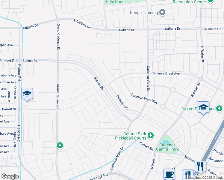 map of restaurants, bars, coffee shops, grocery stores, and more near 779 Omaggio Place in Henderson