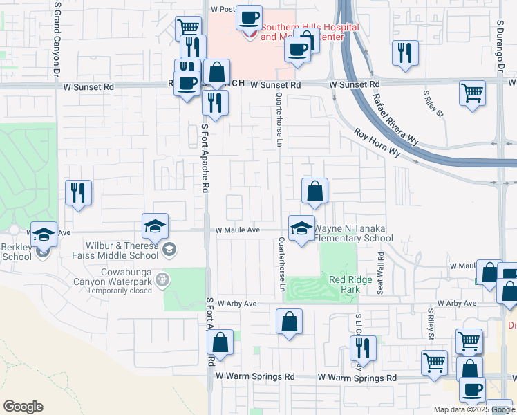map of restaurants, bars, coffee shops, grocery stores, and more near 6839 Scarlet Flax Street in Las Vegas