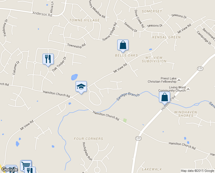 map of restaurants, bars, coffee shops, grocery stores, and more near 141 Painter Drive in Nashville