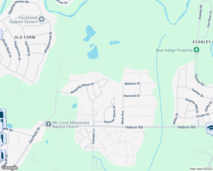 map of restaurants, bars, coffee shops, grocery stores, and more near 510 Felicia Street in Durham
