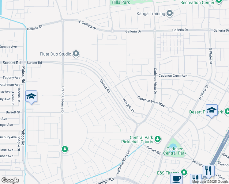 map of restaurants, bars, coffee shops, grocery stores, and more near 796 Omaggio Place in Henderson