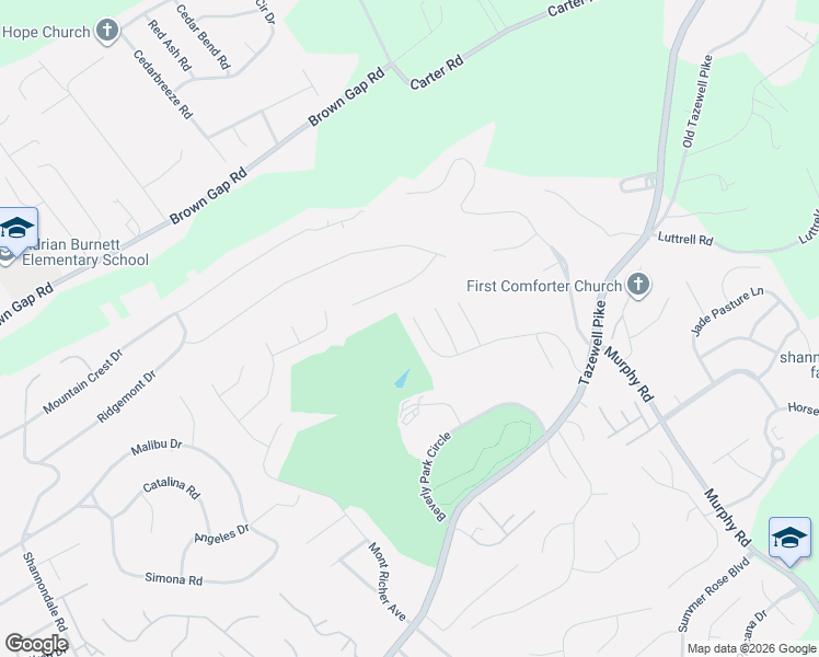 map of restaurants, bars, coffee shops, grocery stores, and more near 5487 Calvert Lane in Knoxville