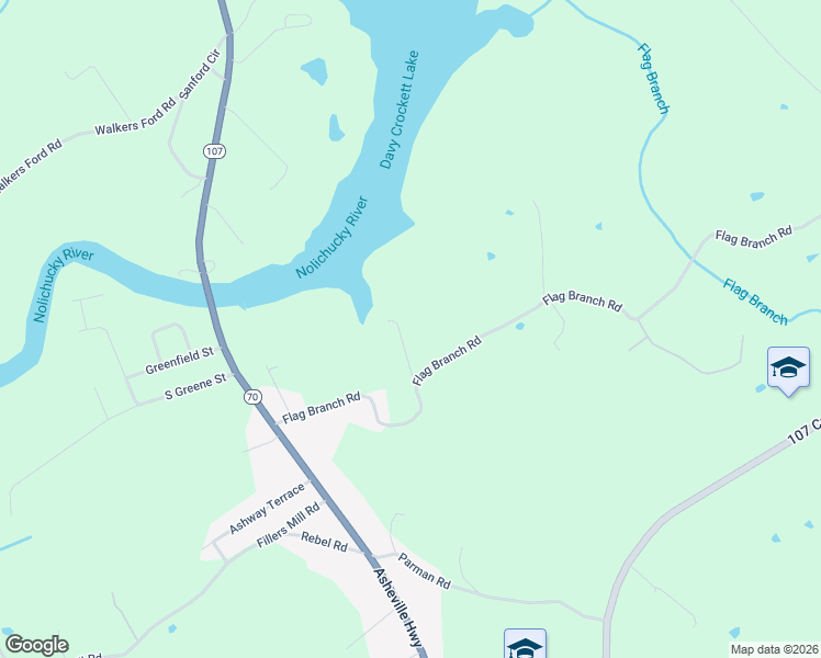 map of restaurants, bars, coffee shops, grocery stores, and more near 467 Flag Branch Road in Greeneville