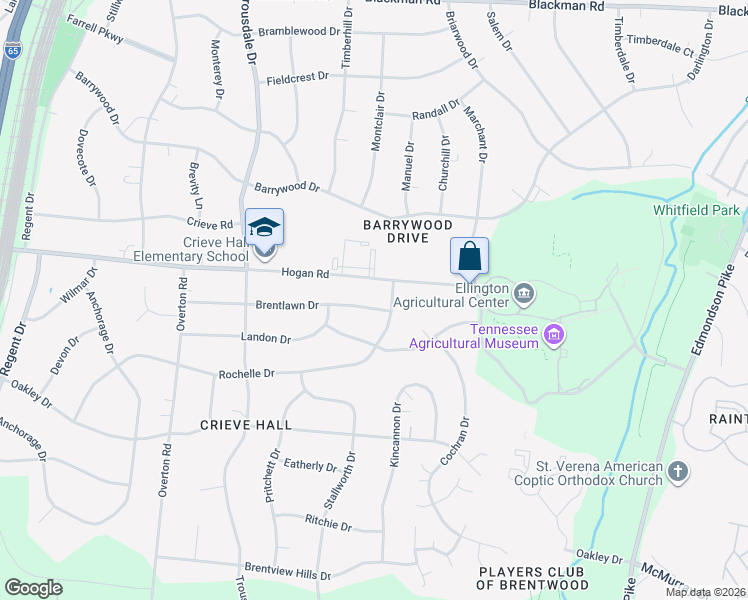 map of restaurants, bars, coffee shops, grocery stores, and more near 474 Brentlawn Drive in Nashville