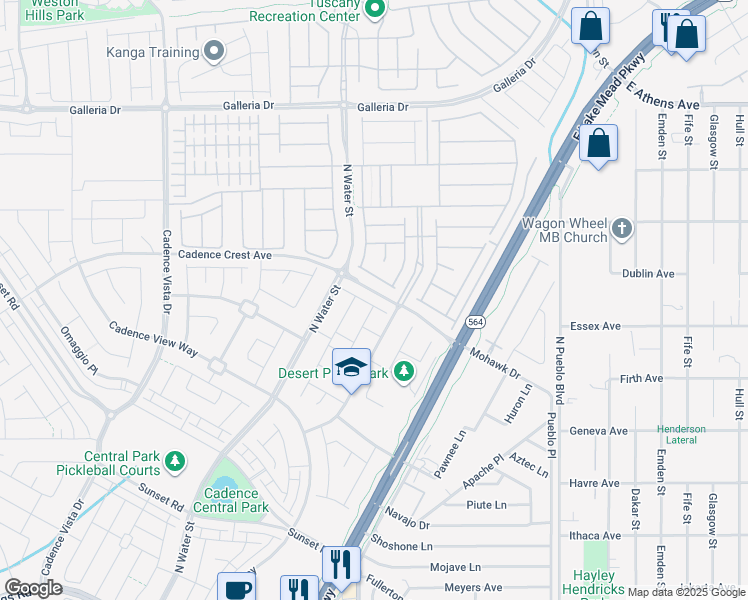 map of restaurants, bars, coffee shops, grocery stores, and more near 420 Al Coda Place in Henderson