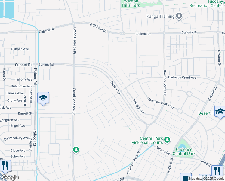 map of restaurants, bars, coffee shops, grocery stores, and more near 808 Cottonwood Hill Place in Henderson