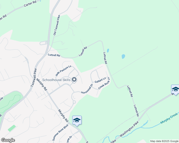 map of restaurants, bars, coffee shops, grocery stores, and more near 5141 Horsestall Drive in Knoxville
