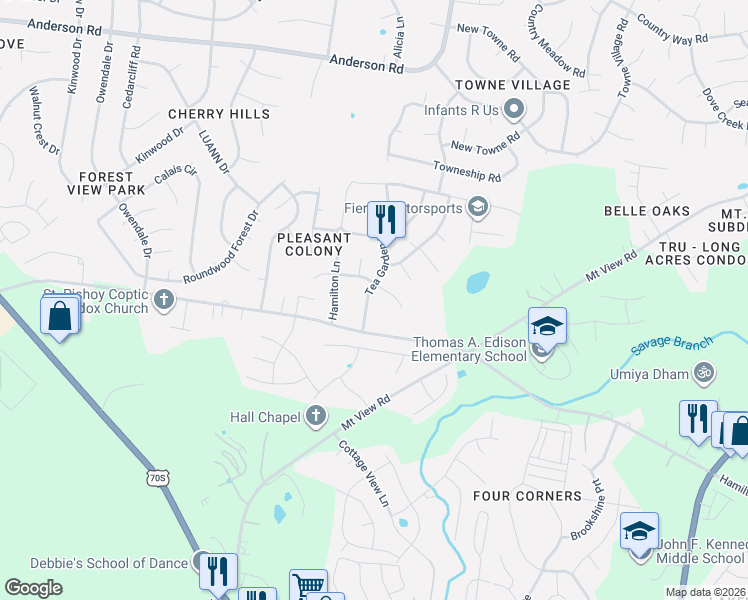 map of restaurants, bars, coffee shops, grocery stores, and more near 3617 Lipton Place in Nashville