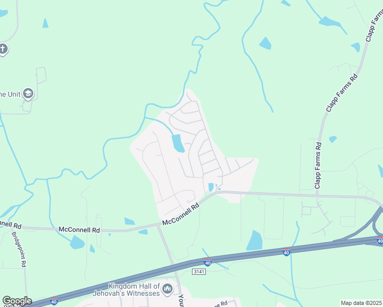 map of restaurants, bars, coffee shops, grocery stores, and more near 2027 Derrick Drive in Greensboro