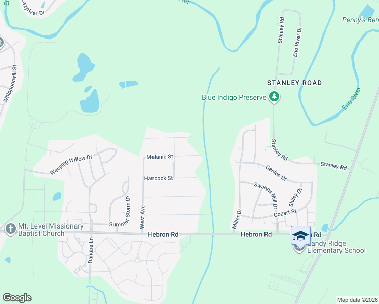 map of restaurants, bars, coffee shops, grocery stores, and more near 815 Melanie Street in Durham