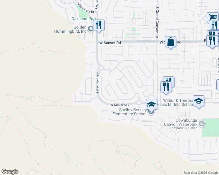 map of restaurants, bars, coffee shops, grocery stores, and more near 6803 Regency Crest Avenue in Las Vegas
