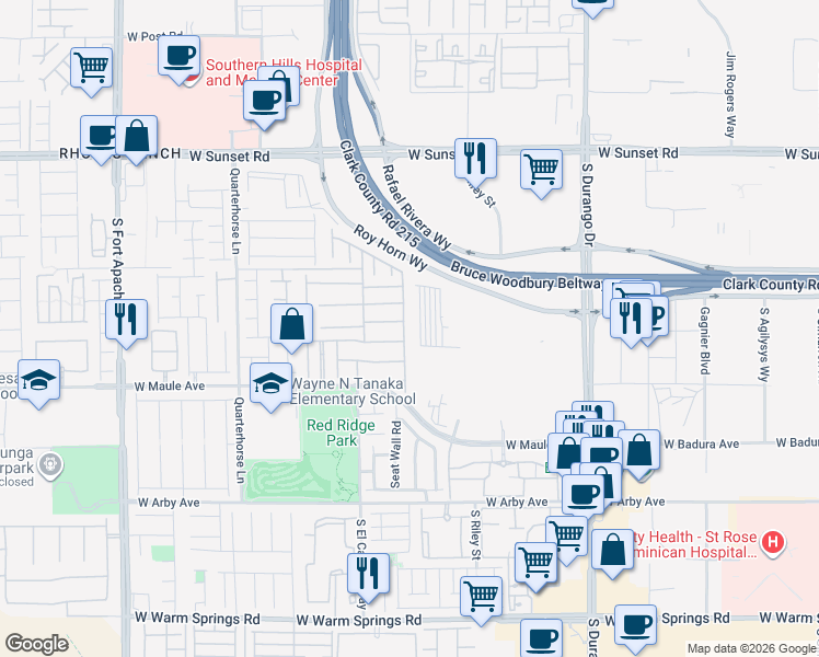 map of restaurants, bars, coffee shops, grocery stores, and more near 8934 Don Valley Avenue in Las Vegas