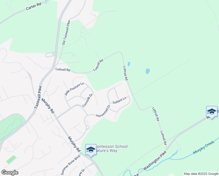 map of restaurants, bars, coffee shops, grocery stores, and more near 5149 Horsestall Drive in Knoxville