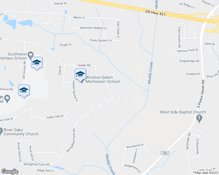 map of restaurants, bars, coffee shops, grocery stores, and more near 100 Pebble Run Court in Clemmons