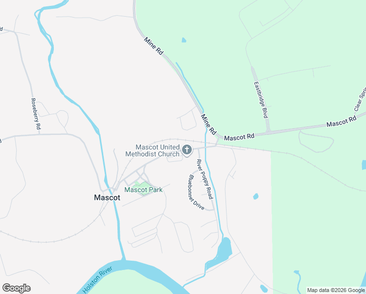 map of restaurants, bars, coffee shops, grocery stores, and more near 9419 Mascot Road in Mascot