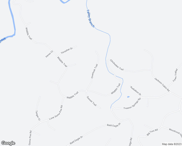 map of restaurants, bars, coffee shops, grocery stores, and more near 1045 Overlook Trail in Kingston Springs