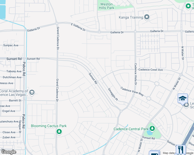 map of restaurants, bars, coffee shops, grocery stores, and more near 809 Jigglypuff Place in Henderson