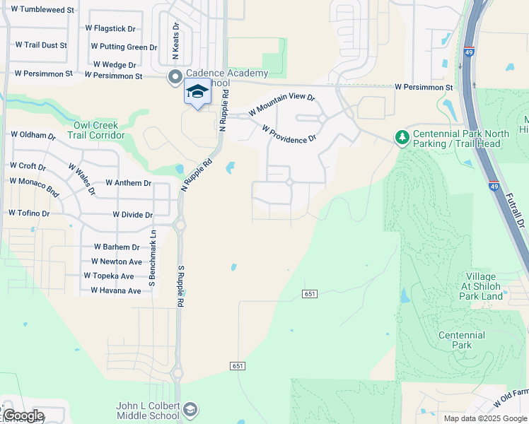 map of restaurants, bars, coffee shops, grocery stores, and more near 291 North Powderhorn Drive in Fayetteville