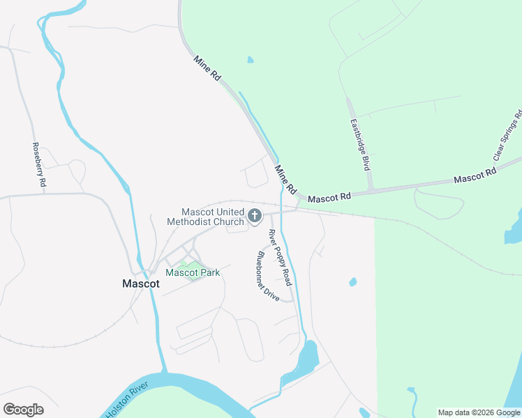 map of restaurants, bars, coffee shops, grocery stores, and more near 9419 Mascot Road in Mascot