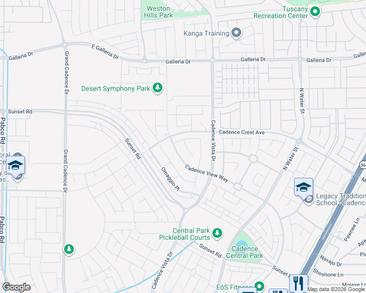 map of restaurants, bars, coffee shops, grocery stores, and more near 617 Chromatic Chord Court in Henderson