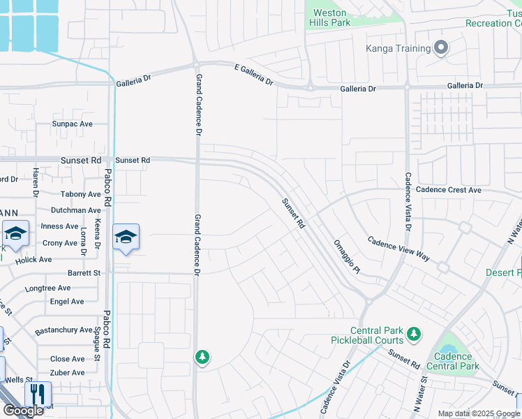 map of restaurants, bars, coffee shops, grocery stores, and more near 88 Serene Tempo Avenue in Henderson