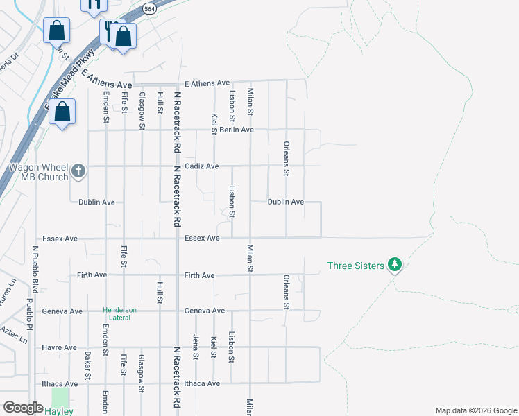 map of restaurants, bars, coffee shops, grocery stores, and more near 2 Milan Street in Henderson