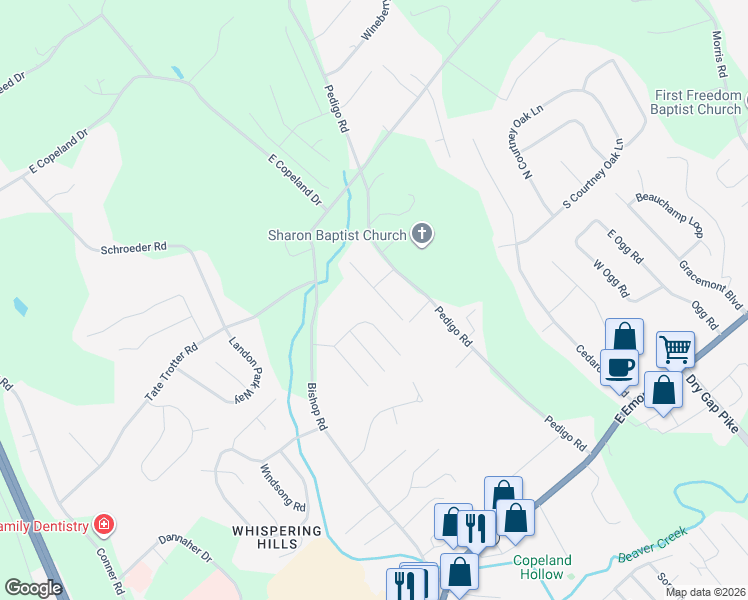 map of restaurants, bars, coffee shops, grocery stores, and more near 929 Annatole Lane in Knoxville