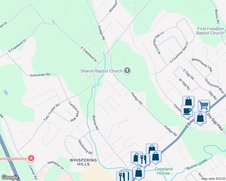 map of restaurants, bars, coffee shops, grocery stores, and more near 929 Annatole Lane in Knoxville