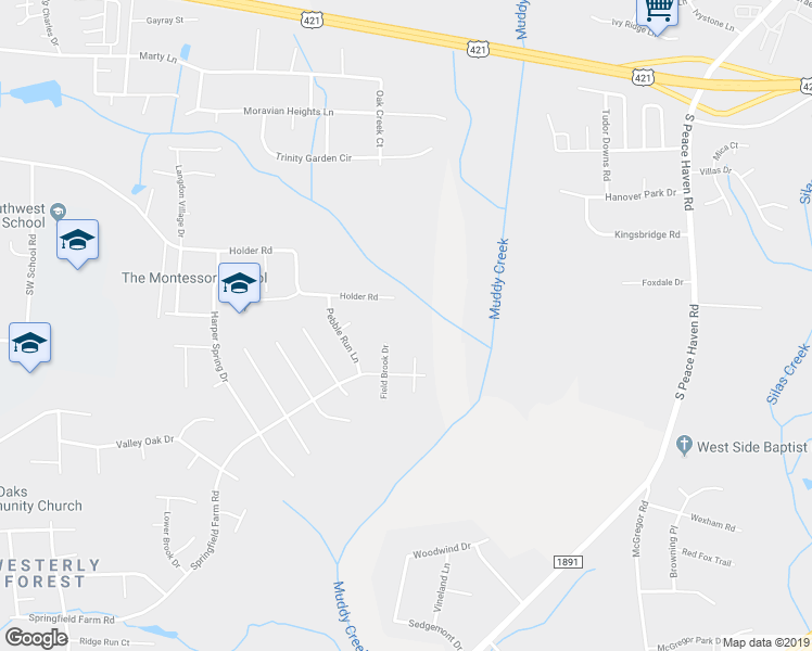 map of restaurants, bars, coffee shops, grocery stores, and more near 5900 Holder Road in Clemmons