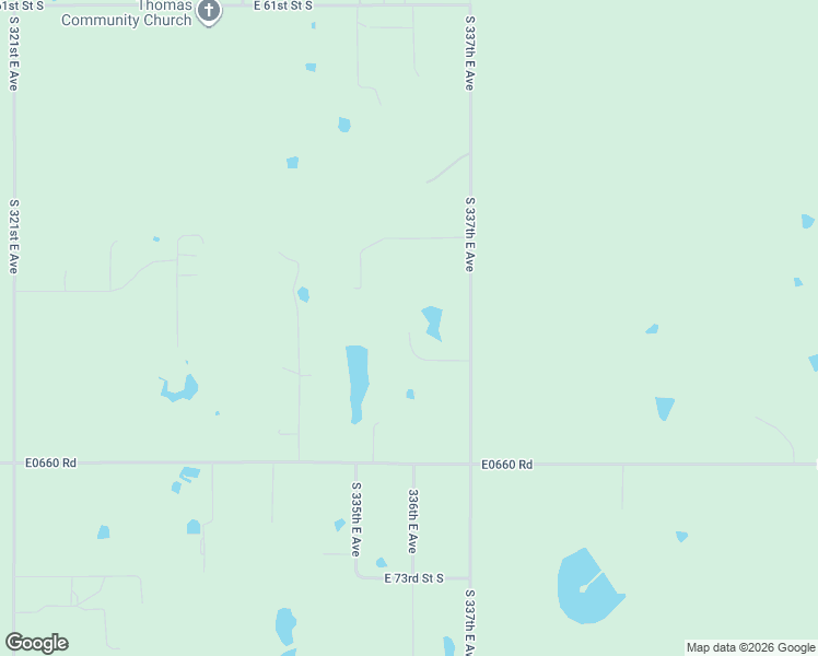 map of restaurants, bars, coffee shops, grocery stores, and more near 6868 South 337th East Avenue in Broken Arrow