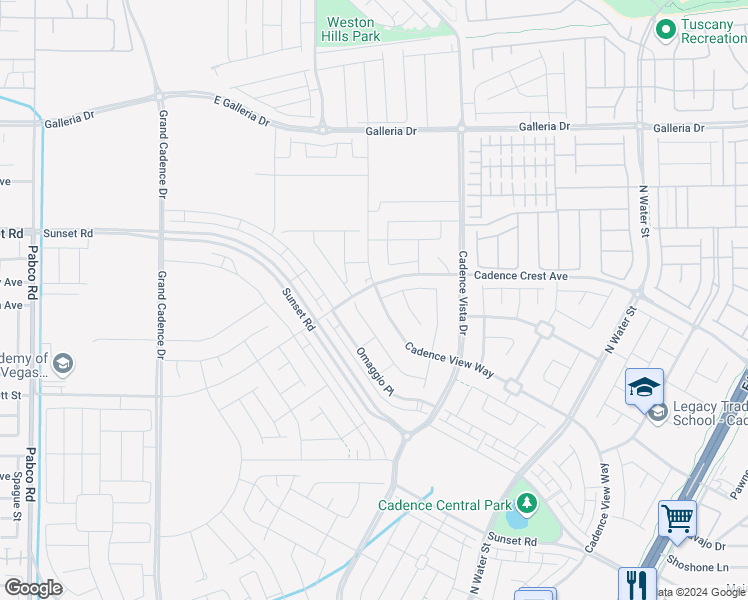 map of restaurants, bars, coffee shops, grocery stores, and more near 789 Cadence View Way in Henderson