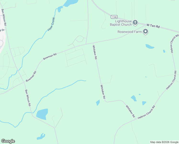 map of restaurants, bars, coffee shops, grocery stores, and more near 1209 Whitaker Road in Mebane