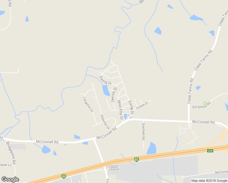 map of restaurants, bars, coffee shops, grocery stores, and more near 2003 Derrick Drive in Greensboro