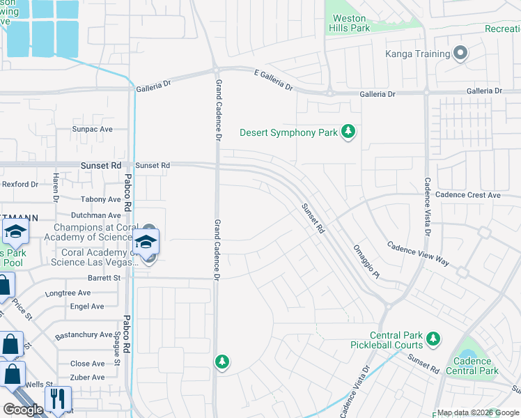 map of restaurants, bars, coffee shops, grocery stores, and more near 24 Fairdale Drive in Henderson