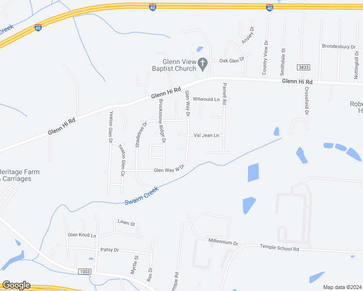 map of restaurants, bars, coffee shops, grocery stores, and more near 4145 Crestwood Circle in Winston-Salem