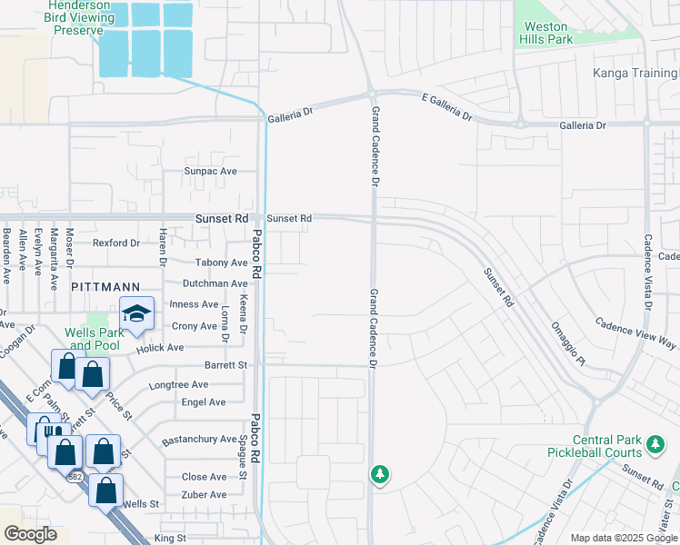 map of restaurants, bars, coffee shops, grocery stores, and more near 120 Chloe Chase Avenue in Henderson