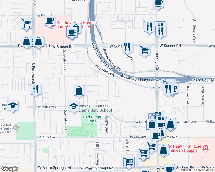 map of restaurants, bars, coffee shops, grocery stores, and more near 8921 Sleepy Panda Avenue in Las Vegas
