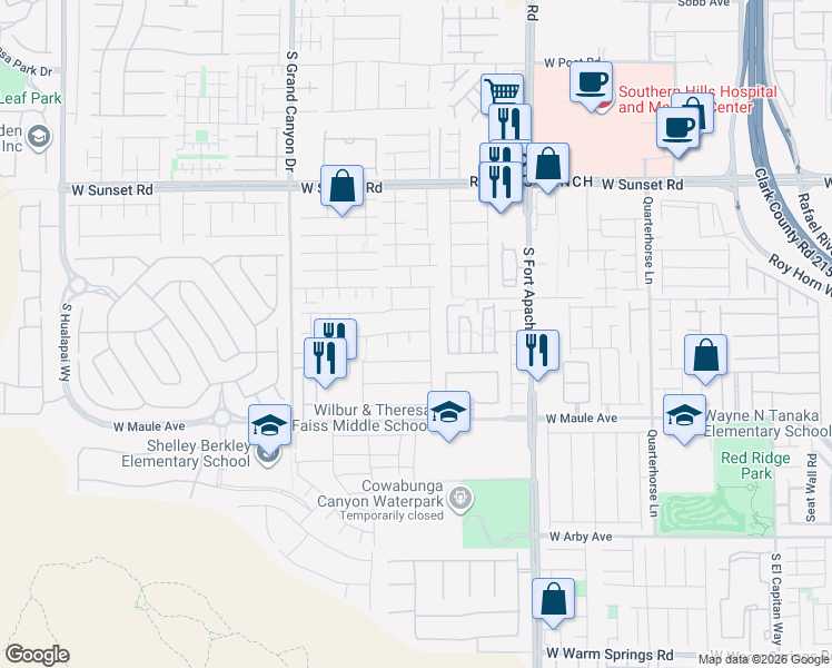 map of restaurants, bars, coffee shops, grocery stores, and more near 9583 Brooks Lake Avenue in Las Vegas