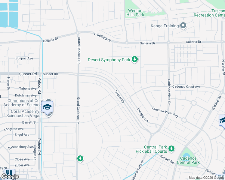map of restaurants, bars, coffee shops, grocery stores, and more near 610 Celebratory Place in Henderson