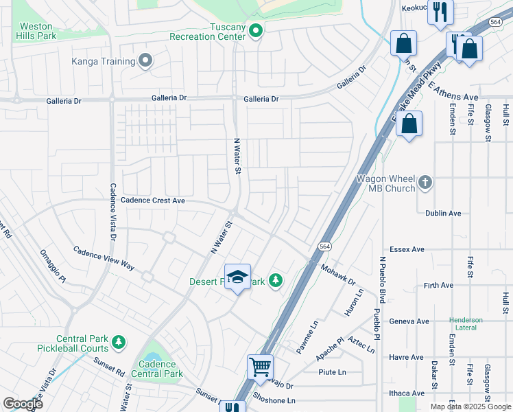 map of restaurants, bars, coffee shops, grocery stores, and more near 665 Look Lively Court in Henderson