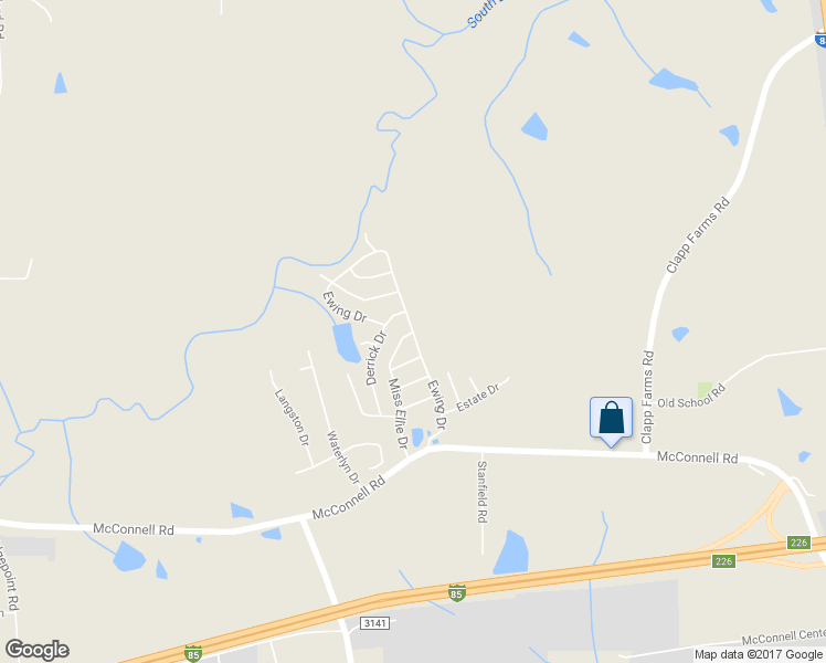 map of restaurants, bars, coffee shops, grocery stores, and more near 1899 Ewing Drive in Greensboro