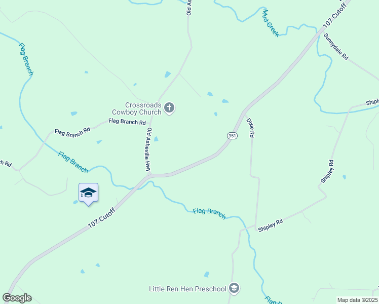 map of restaurants, bars, coffee shops, grocery stores, and more near 9260 Tennessee 107 Cutoff in Greeneville