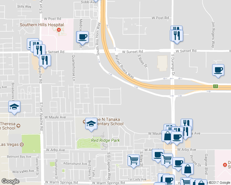 map of restaurants, bars, coffee shops, grocery stores, and more near 8938 Whitten Park Avenue in Las Vegas