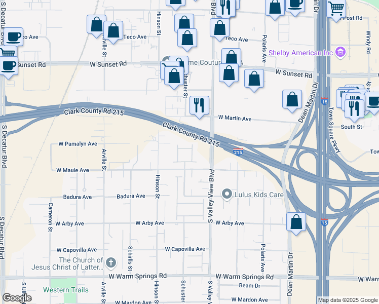 map of restaurants, bars, coffee shops, grocery stores, and more near 3921 Jacob Lake Circle in Las Vegas