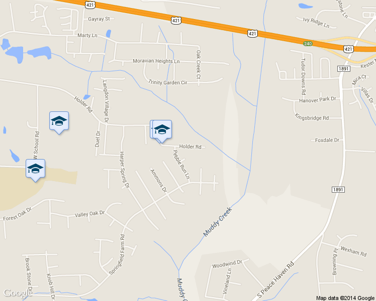 map of restaurants, bars, coffee shops, grocery stores, and more near 6000 Holder Road in Clemmons