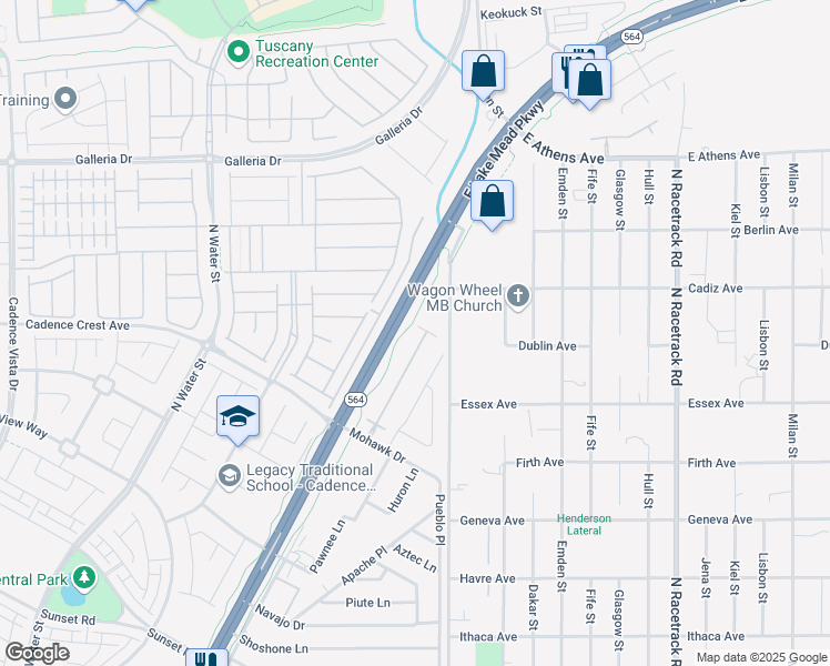 map of restaurants, bars, coffee shops, grocery stores, and more near 181 Sierra Alta Place in Henderson