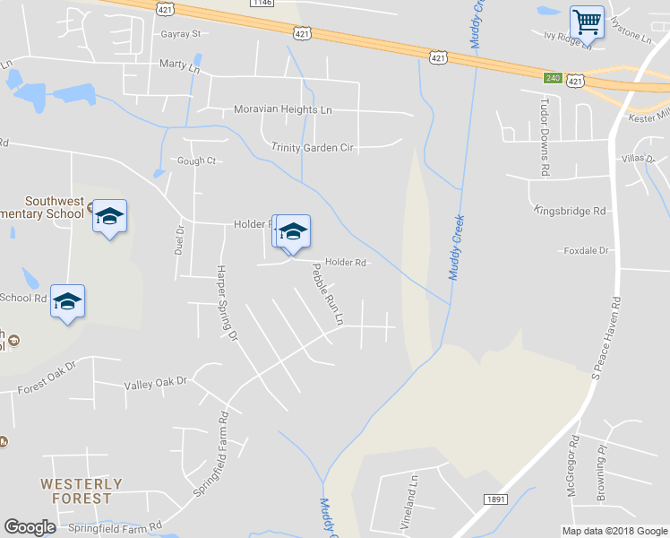 map of restaurants, bars, coffee shops, grocery stores, and more near 6004 Holder Road in Clemmons